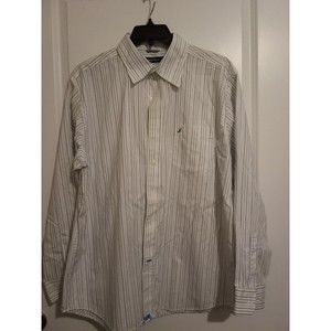 Nautica Men's Long-Sleeved Shirt Sz XL Wrinkle Resistant  100% Cotton